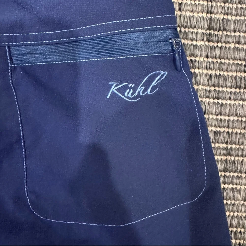 Kuhl Navy Wrap Skirt with Contrast Topstitching